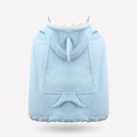 Children's Multi-functional Cartoon Strap Cape (Color: Blue)