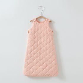 Baby Cotton-padded Sleeping Bag Vest (Option: Light Pink-L)