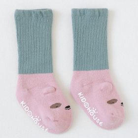 Thick Terry Baby Middle Tube Stereoscopic Anti-skid Floor Socks (Option: Pink-M)
