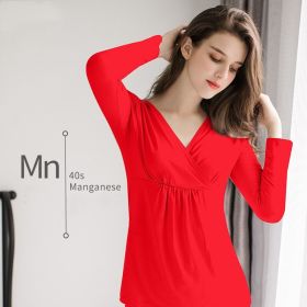 Single piece of autumn clothing for pregnant women (Option: Red-M)