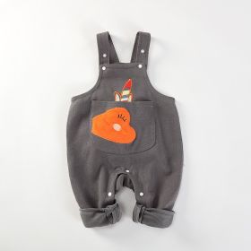 Girls' Loose High Stretch Jumpsuit (Option: Grey-90cm)