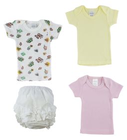 White Girl's T-Shirtsand Fancy Pants Underwear (Color: White, size: small)