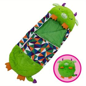 Kids Sleeping Bag, Soft Sleepy Sack For Kids & Toddlers  Easy Roll Up Design For School, Daycare  Children Sleeping Bags Play Pillow Sleep Sack (Option: Green Donkey-160x60CM)