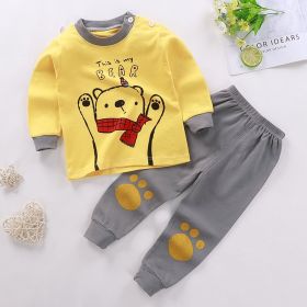 Boys And Girls Children's Underwear Suit Cotton Children Autumn And Winter Pajamas (Option: A03-110 Yards)