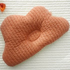 Cotton Breathable Shaping Pillow Anti-deviation Head Baby Correction (Option: A41 Clouds Rust Red)