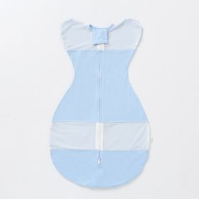 Newborn Swaddling Gro-bag Baby's Blanket Baby Cotton Blanket (Option: Light Blue-S)