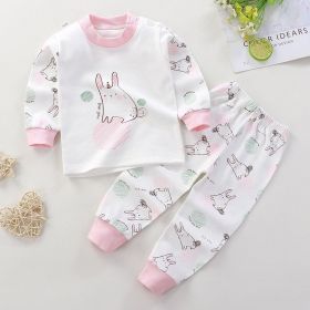 Boys And Girls Children's Underwear Suit Cotton Children Autumn And Winter Pajamas (Option: A08-73 Yards)