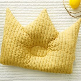 Cotton Breathable Shaping Pillow Anti-deviation Head Baby Correction (Option: A41 Crown Yellow)