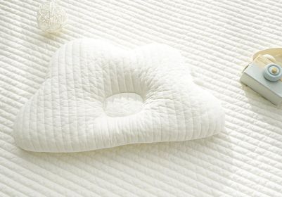 Cotton Breathable Shaping Pillow Anti-deviation Head Baby Correction (Option: A41 Cloud White)