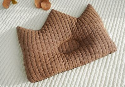 Cotton Breathable Shaping Pillow Anti-deviation Head Baby Correction (Option: A41 Crown Coffee)
