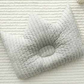Cotton Breathable Shaping Pillow Anti-deviation Head Baby Correction (Option: A41 Crown Gray)