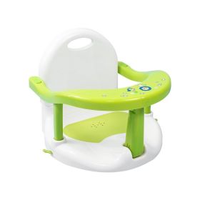 Environmental Anti-dumping Baby Bath Stool Safety Chair (Option: Green And White-32x32x28cm)