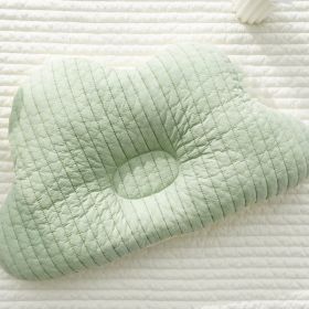 Cotton Breathable Shaping Pillow Anti-deviation Head Baby Correction (Option: A41 Clouds Green)