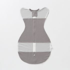 Newborn Swaddling Gro-bag Baby's Blanket Baby Cotton Blanket (Option: Smoky Gray-S)