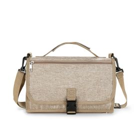 Folding Waterproof Portable Baby Diaper Pad (Option: Khaki-Free Size)