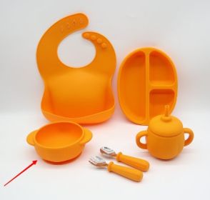 Children's Drop-resistant No-spill Cup Edible Silicon Dinner Plate (Option: Pumpkin Bowl)