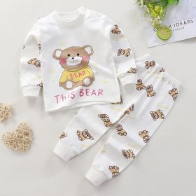 Boys And Girls Children's Underwear Suit Cotton Children Autumn And Winter Pajamas (Option: A07-73 Yards)