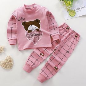 Boys And Girls Children's Underwear Suit Cotton Children Autumn And Winter Pajamas (Option: A09-73 Yards)