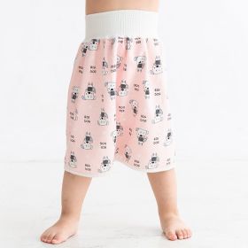 Baby Waterproof Skirt Baby Diapers Training Pant Waterproof Leak-proof Washable Cotton (Option: Pink Eye Dog-L5to12 Years Old)