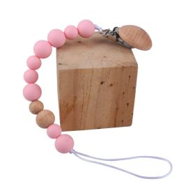 Baby Products Pacifier Clip Silicone Nipple Chain (Color: Pink)