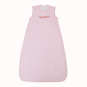 Baby Sleeveless Sleeping Bag Thin (Option: Pink vertical bar-75to105cm)
