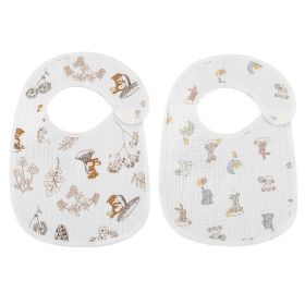 Danish Ins Gauze Waterproof Bib Saliva Towel U-shaped Thin 2 Pieces (Option: Xingdongpai 2 Pack)