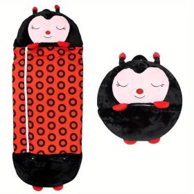 Kids Sleeping Bag, Soft Sleepy Sack For Kids & Toddlers  Easy Roll Up Design For School, Daycare  Children Sleeping Bags Play Pillow Sleep Sack (Option: Red Bee-135x50CM)