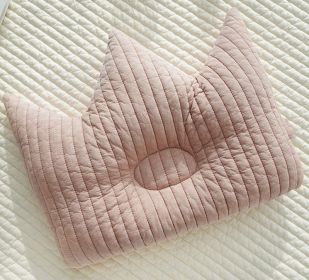 Cotton Breathable Shaping Pillow Anti-deviation Head Baby Correction (Option: A41 Crown Purplish Red)