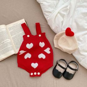 Baby Girl Heart Pattern Knit Onesies or Quality Cardigan (Size/Age: 90 (12-24M))