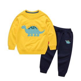 Baby Boy Cartoon Dinosaur Pattern Hoodie Combo Casual Pants Sport Style Sets (Size/Age: 130 (7-8Y))
