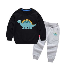 Baby Boy Cartoon Dinosaur Pattern Hoodie Combo Casual Pants Sport Style Sets (Size/Age: 100 (2-3Y))