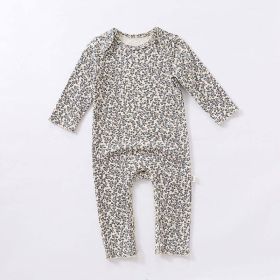Baby Ditsy Flower Pattern Envelope Collar Nordic Style Jumpsuit (Size/Age: 73 (6-9M))