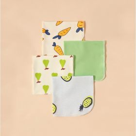 Baby Small Square Towel Nursing Face Washing (Option: Pear Green)