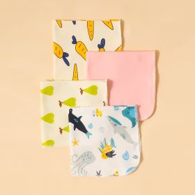 Baby Small Square Towel Nursing Face Washing (Option: Carrot Pear)