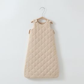 Baby Cotton-padded Sleeping Bag Vest (Option: Light Khaki-M)